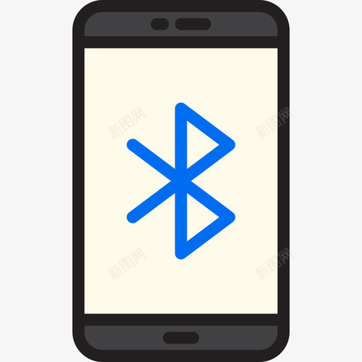 蓝牙移动应用6线性颜色图标svg_新图网 https://ixintu.com 移动应用6 线性颜色 蓝牙