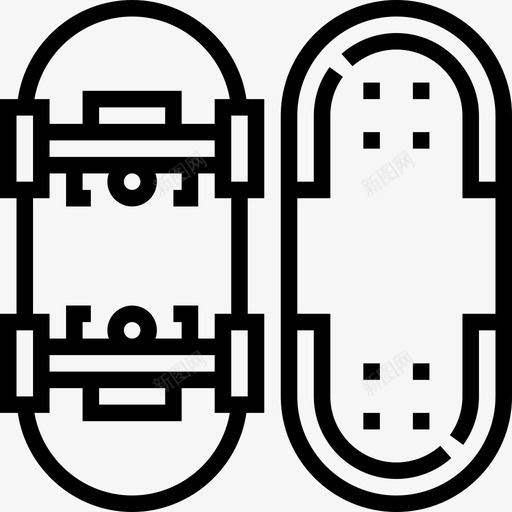 滑板运动44直线型图标svg_新图网 https://ixintu.com 滑板 直线型 运动44