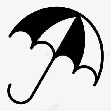 雨伞白天下雨图标图标