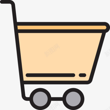 购物车购物和电子商务2线性颜色图标图标