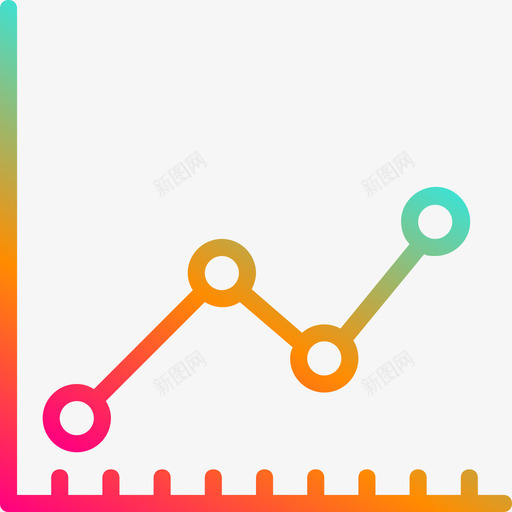 折线图图表和图表13线性梯度图标svg_新图网 https://ixintu.com 图表和图表13 折线图 线性梯度