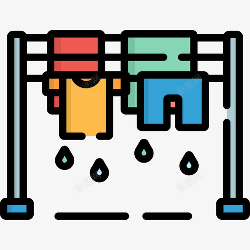 干燥清洁5线性颜色图标svg_新图网 https://ixintu.com 干燥 清洁5 线性颜色