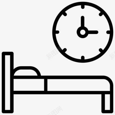 睡眠时间睡觉时间卧室图标图标
