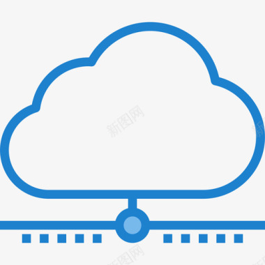 云计算网络和数据库17蓝色图标图标