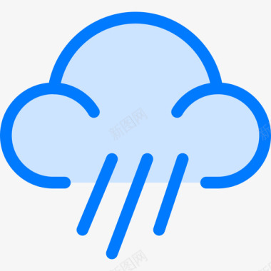 雨天气119蓝色图标图标