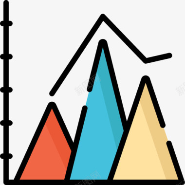 金字塔图信息图表6线性颜色图标图标