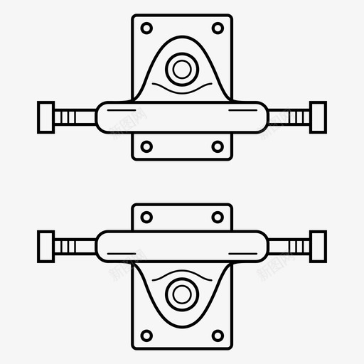 滑板卡车零件轮子图标svg_新图网 https://ixintu.com 滑板卡车 轮子 零件