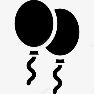 气球庆祝活动8实心图标图标