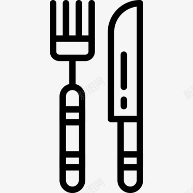 餐具食品79线性图标图标
