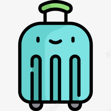 行李箱酒店110线性颜色图标图标