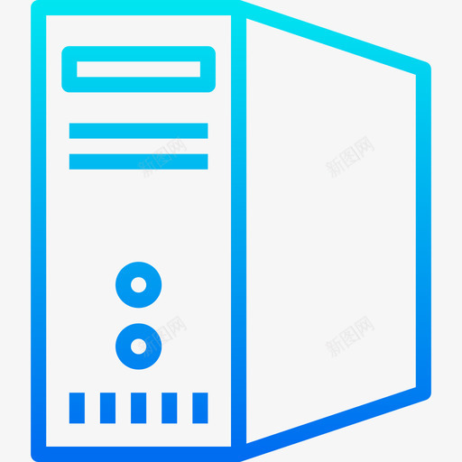 Cpu塔计算机硬件2梯度图标svg_新图网 https://ixintu.com Cpu塔 梯度 计算机硬件2