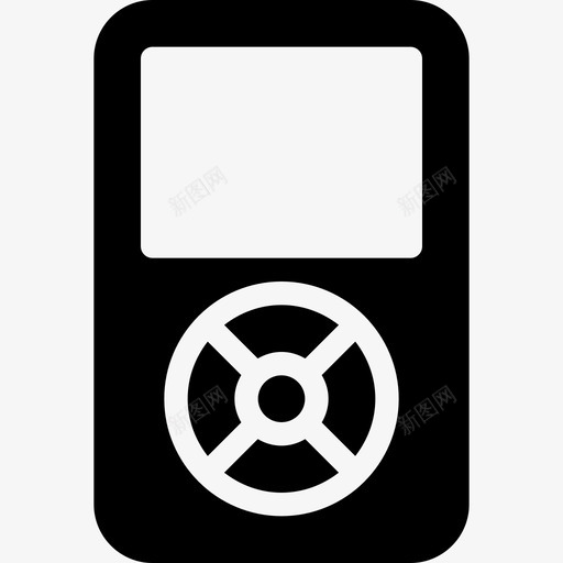 mp3播放器苹果iphone图标svg_新图网 https://ixintu.com iphone ipod mp3播放器 智能设备实心图标 苹果 音乐