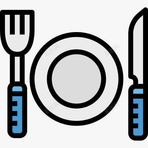餐具派对48线性颜色图标svg_新图网 https://ixintu.com 派对48 线性颜色 餐具