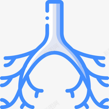 支气管医用105蓝色图标图标
