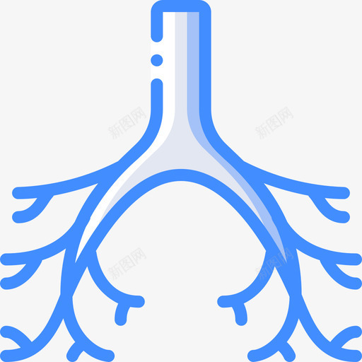支气管医用105蓝色图标svg_新图网 https://ixintu.com 医用105 支气管 蓝色