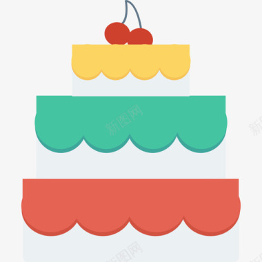 蛋糕食品饮料3扁平图标图标