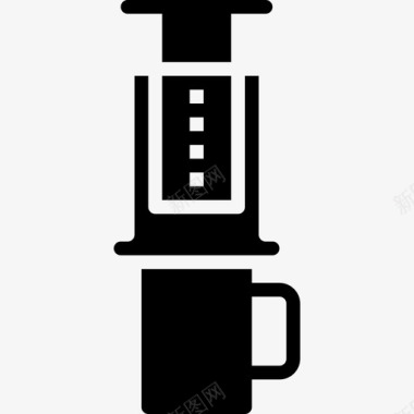 Aeropress咖啡18填充图标图标