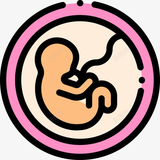 胎儿母性6线形颜色图标svg_新图网 https://ixintu.com 母性6 线形颜色 胎儿