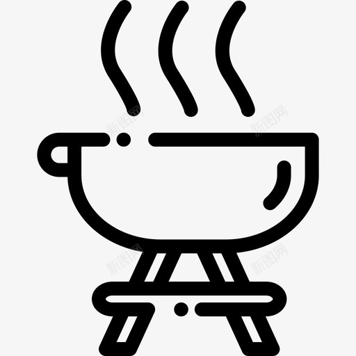 GrillBBQ5线性图标svg_新图网 https://ixintu.com BBQ5 Grill 线性