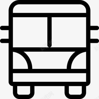巴士地图和位置2直线图标图标