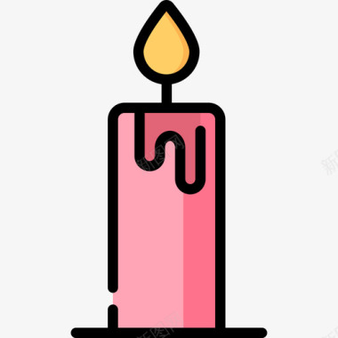 蜡烛深奥的10线颜色图标图标