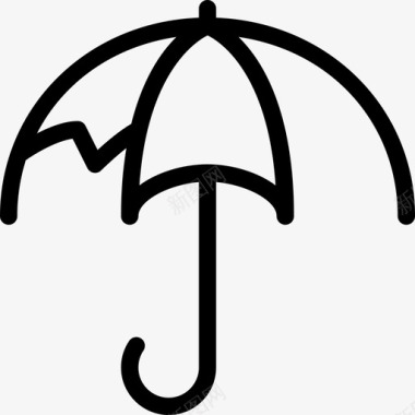 伞破2线状图标图标