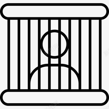 监狱法律和法律4直系图标图标