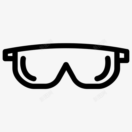 护目镜眼镜太阳镜图标svg_新图网 https://ixintu.com 个人防护设备线图标 太阳镜 护目镜 眼镜