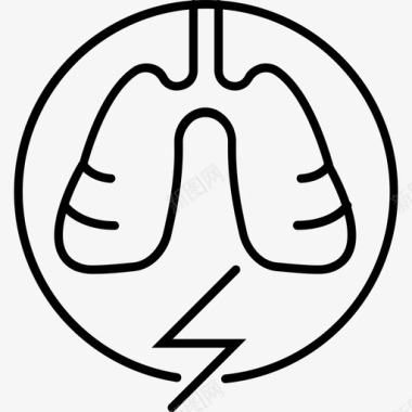 肺部疾病过敏呼吸困难图标图标
