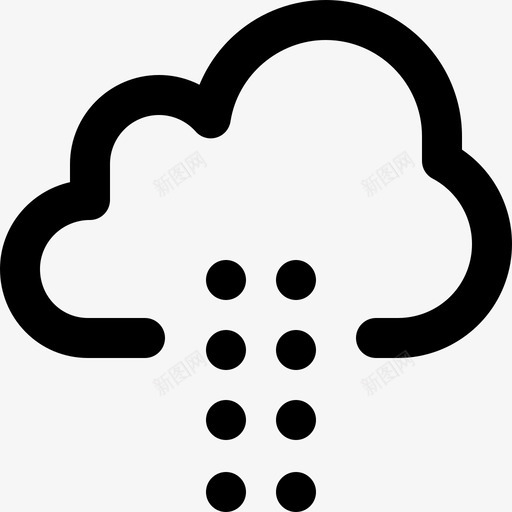 雨天气108轮廓图标svg_新图网 https://ixintu.com 天气108 轮廓 雨