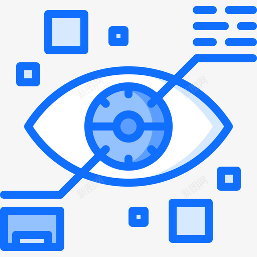 眼睛未来3蓝色图标svg_新图网 https://ixintu.com 未来3 眼睛 蓝色