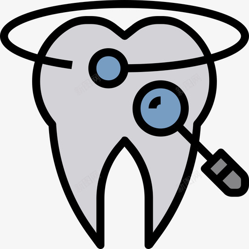 牙齿医学16线颜色图标svg_新图网 https://ixintu.com 医学16 牙齿 线颜色