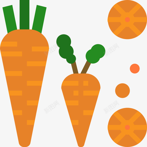 胡萝卜水果和蔬菜扁胡萝卜图标svg_新图网 https://ixintu.com 扁胡萝卜 水果和蔬菜 胡萝卜
