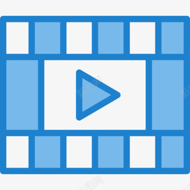 视频播放器多媒体和娱乐9蓝色图标图标