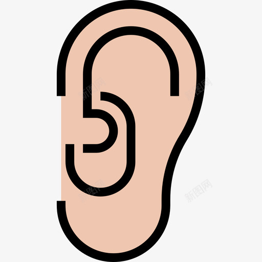 耳医用88线状颜色图标svg_新图网 https://ixintu.com 医用88 线状颜色 耳