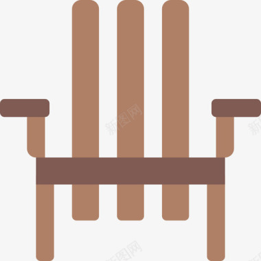 躺椅夏季时间3扁平图标图标