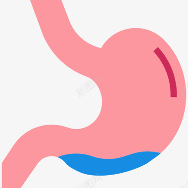 胃保健和医疗3平坦图标图标