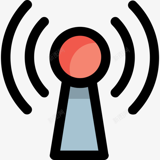 Wifi数字营销40线性彩色图标svg_新图网 https://ixintu.com Wifi 数字营销40 线性彩色