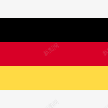 德国长方形国家简单旗帜图标图标
