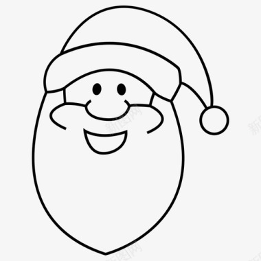 圣诞老人帽子圣诞节图标图标