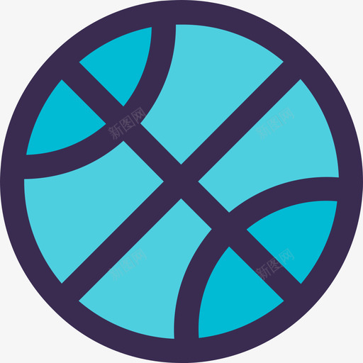 篮球家庭元素5线性颜色蓝色图标svg_新图网 https://ixintu.com 家庭元素5 篮球 线性颜色蓝色