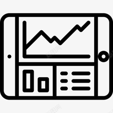 图表数字营销70线性图标图标