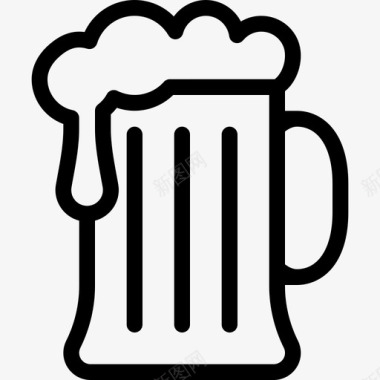 啤酒文化社区2线性图标图标