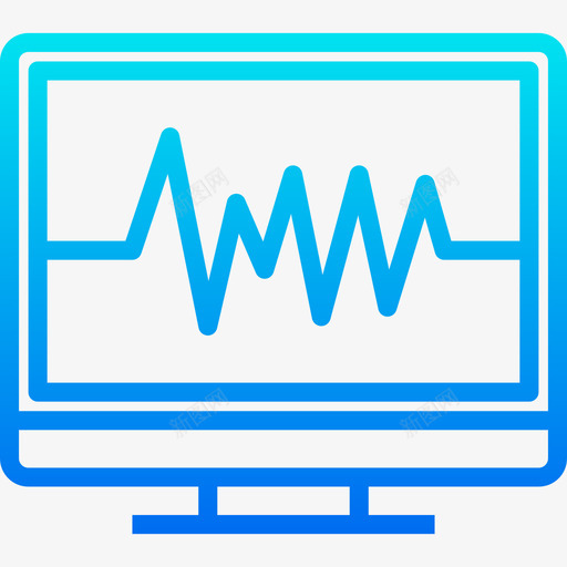 心电图保健14梯度图标svg_新图网 https://ixintu.com 保健14 心电图 梯度