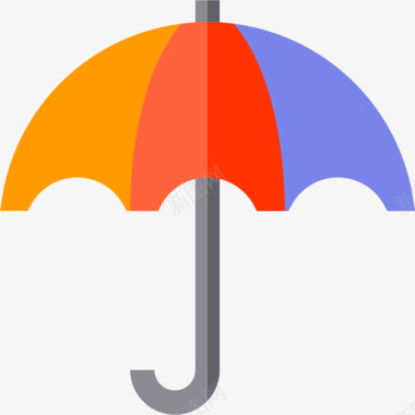 雨伞气候变化扁平图标图标