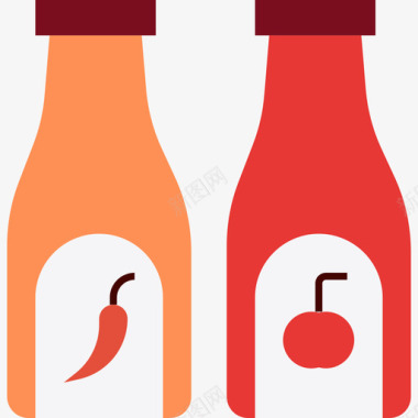 酱汁食品和饮料3平的图标图标
