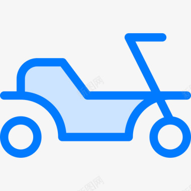 摩托车7号车蓝色图标图标