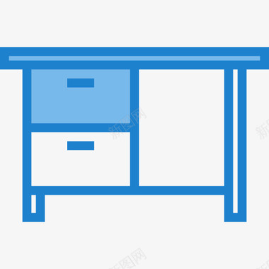 桌子家俱8蓝色图标图标