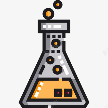 烧瓶思维19线性颜色图标图标