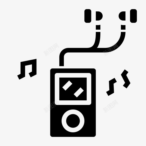 ipodmp3mp3播放器图标svg_新图网 https://ixintu.com ipod mp3 mp3播放器 背包客固态 音乐